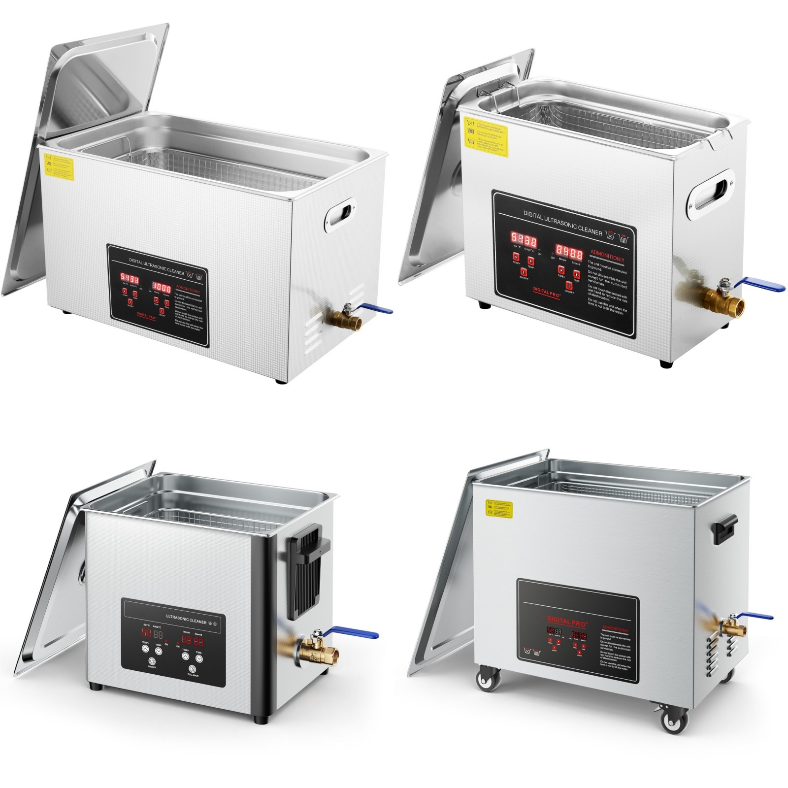 Ultrasonic Cleaner with Timer Heating Machine Digital Sonic Cleaner SUS304