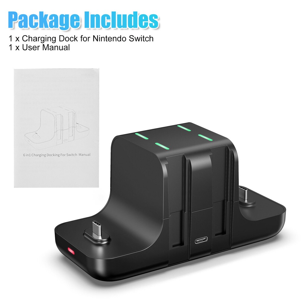For Nintendo Switch Joy-Con Pro Controller Charging Stand Dock Charger Station