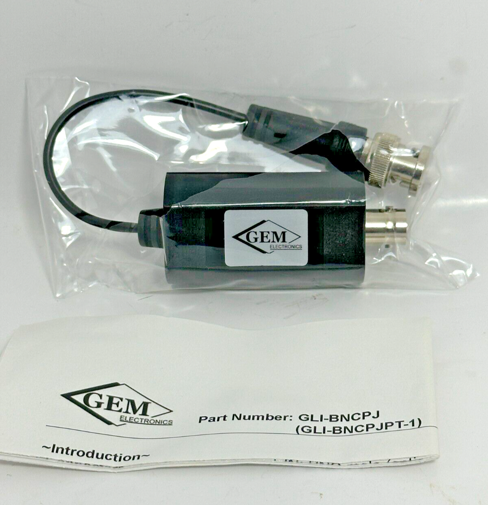 GEM GLI-BNCPJPT-1 Ground Loop Isolator c/w 6" Pigtail