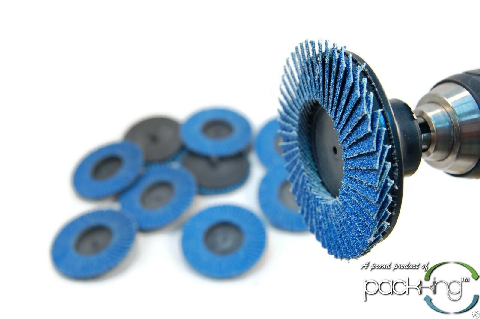 (10pk) 3" Inch 40 Grit Flap Sanding Disc Wheels Type R Roloc Threaded Twist Lock