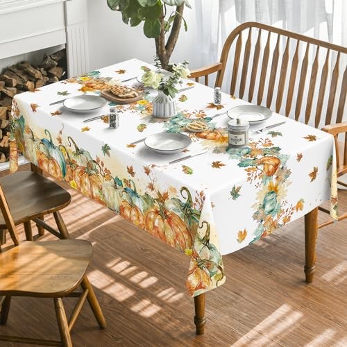 Fall Tablecloth 60×84 Inch Rectangular, 60" x 84" (Rectangular) Orange