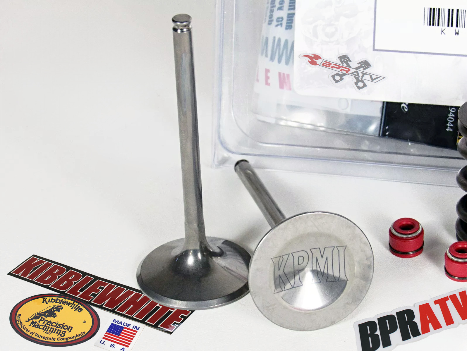 Kibblewhite +1mm Stainless Valve Set YFZ450R YFZ450 YZ450F WR450F RED Seals USA!