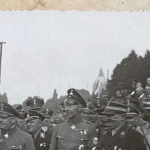 PRE-WW2 GERMAN RALLY IN GERA , GERMANY OCT. 1933 PHOTO POSTCARD RPPC