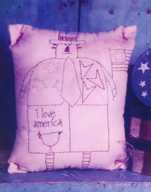 Calico Station Liberty Andy Stitchery Pillow Pattern + Muslin Thread Batting