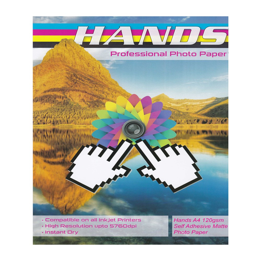 Hands Paper Full Range from Gloss Matte Double Sided, Self Adhesive, Satin
