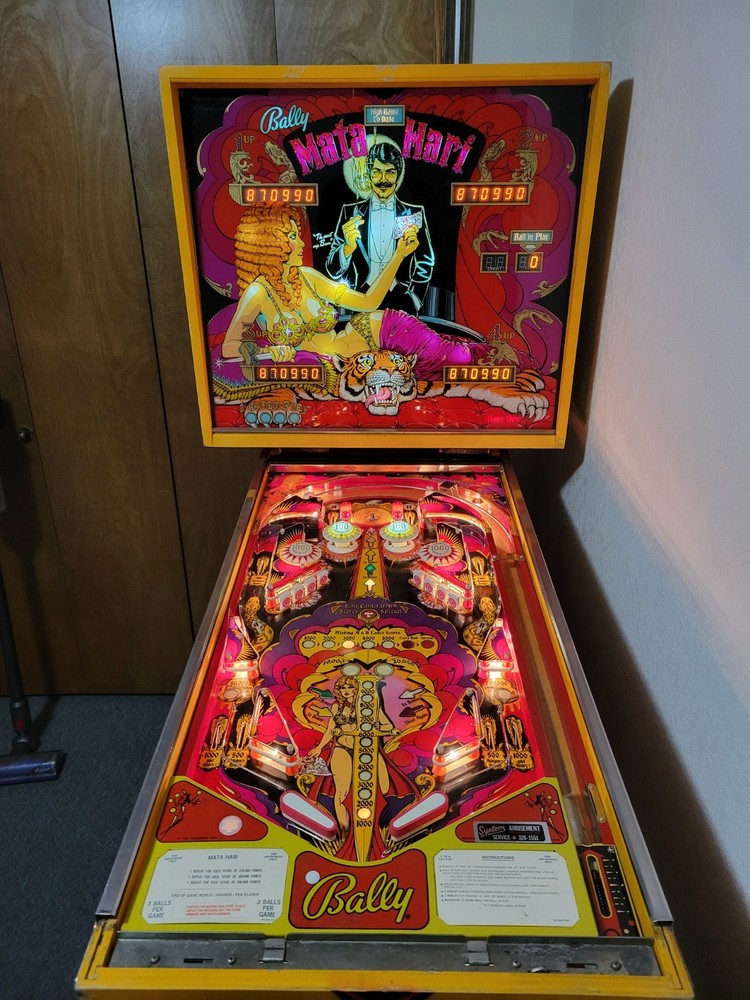 Vintage Mata Hari Pinball Machine, 1978 (Solid State)