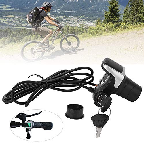 36V E Grip Throttle with LCD Display and Key Lock, Universal Fit Easy Install
