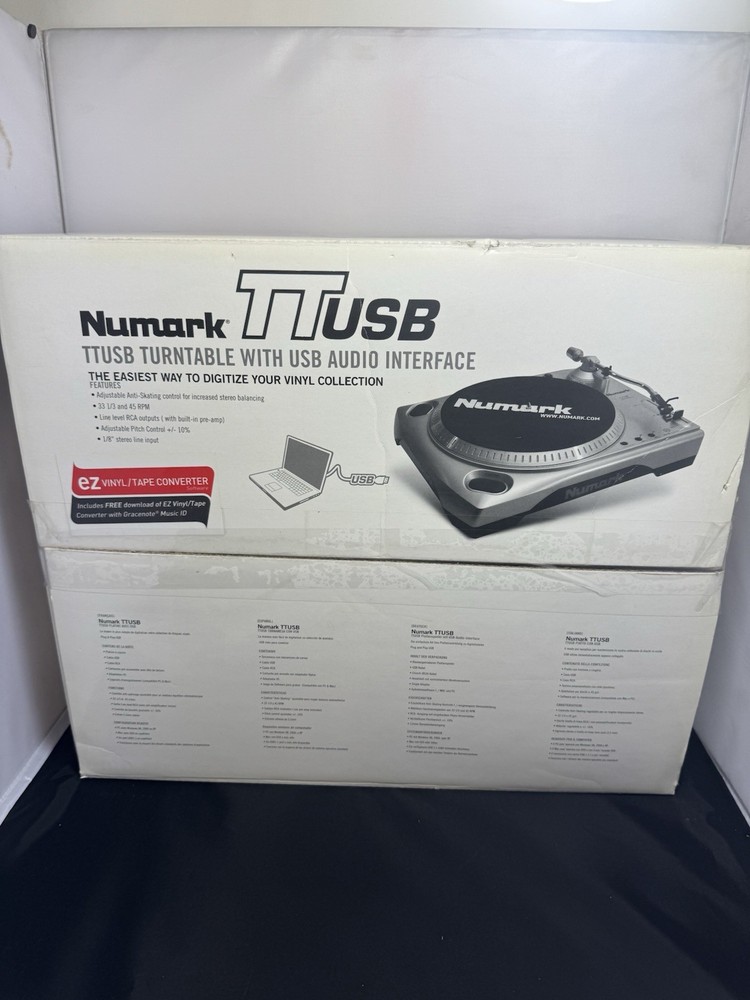 Numark TTUSB DJ Turntable USB Interface, Belt Drive, Pitch Control, Phono Preamp