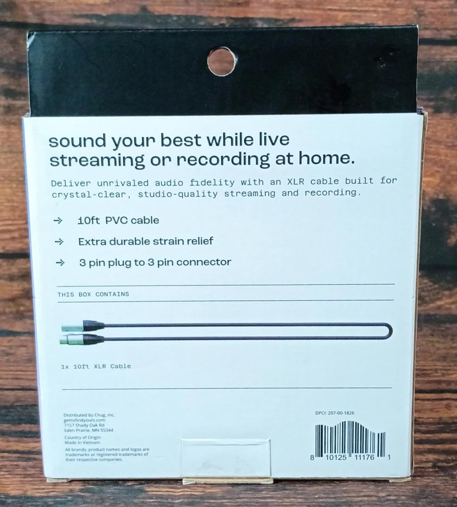 NORTH XLR Cable 10ft for Microphones