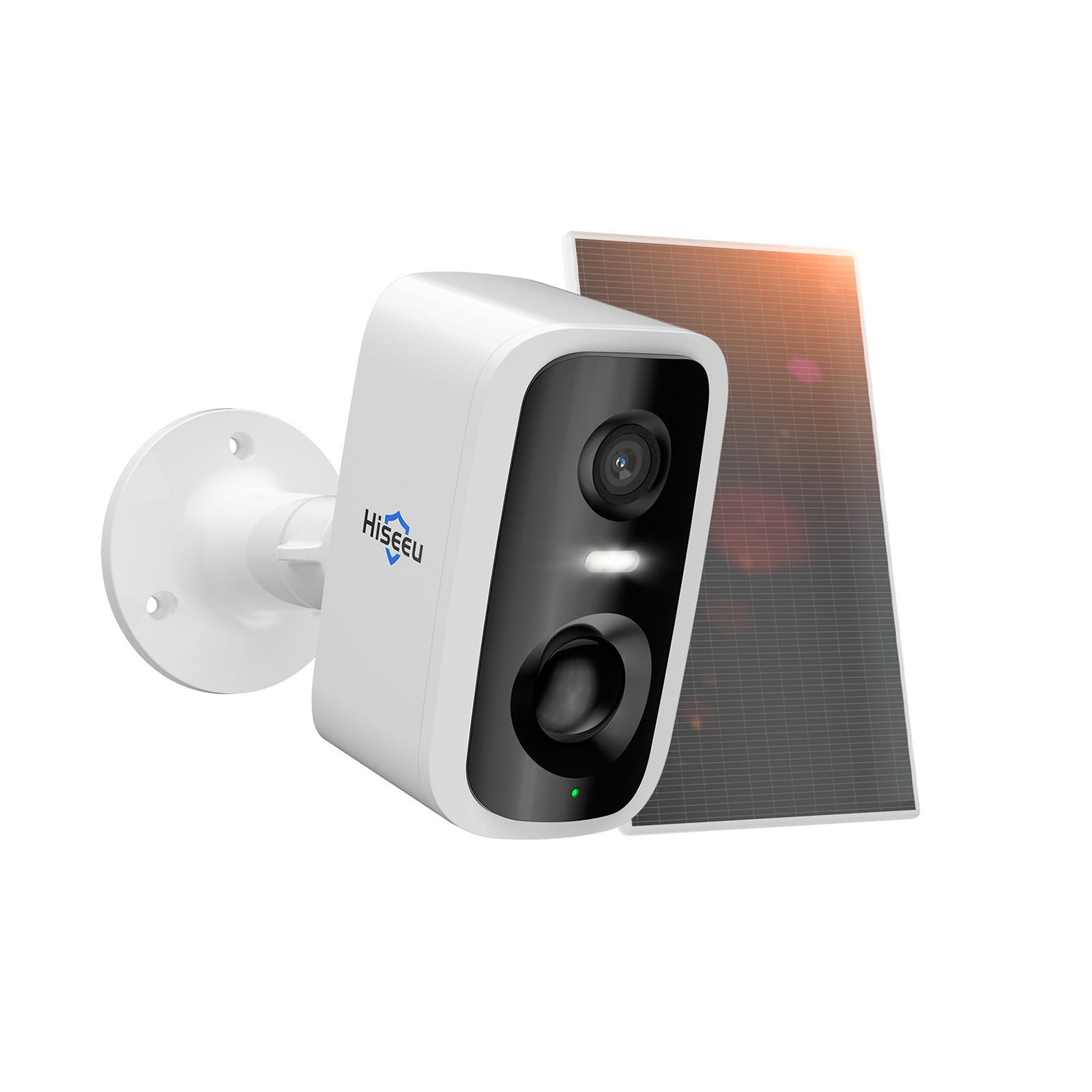 2PCS Hiseeu 4MP Outdoor Solar Battery 2.4G/5G Wifi Audio PIR IP Security Camera