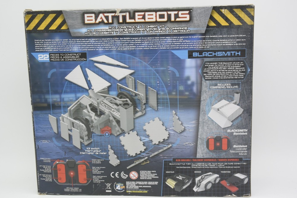 TECH 4 KIDS BATTLEBOTS R/C CONSTRUCT & COMBAT KIT Blacksmith REMOTE CONTROL NEW