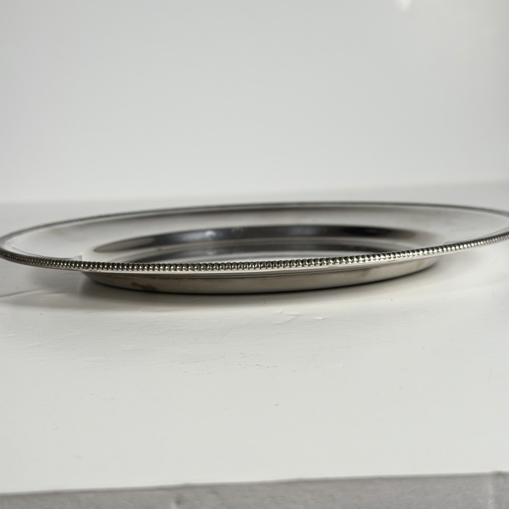 EL de Uberti Trinket Jewelry Dish Plate, Hallmarked, Italy, Silver plated 9.60"