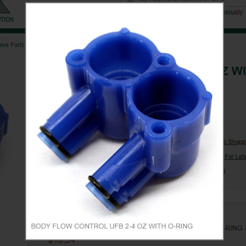 BODY FLOW CONTROL UFB 2-4 OZ WITH O-RING # 560006177