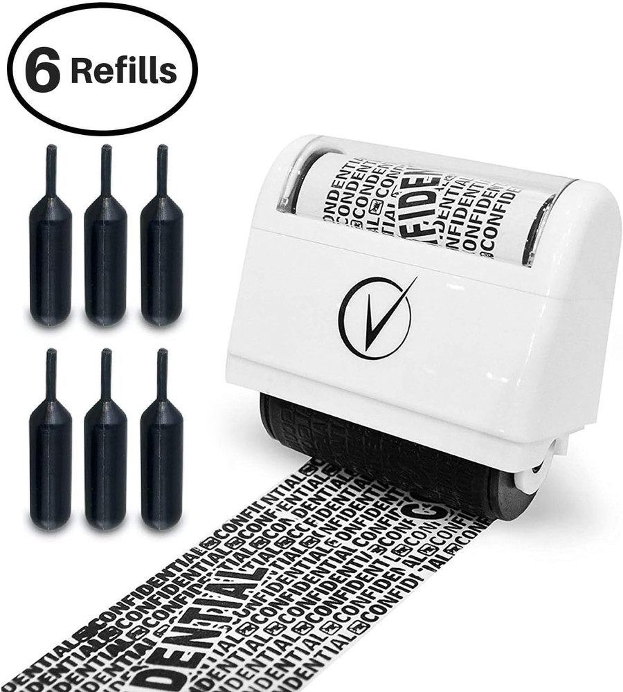 Vantamo Identity Theft Protection Roller Stamp for Hiding Sensitive Information,
