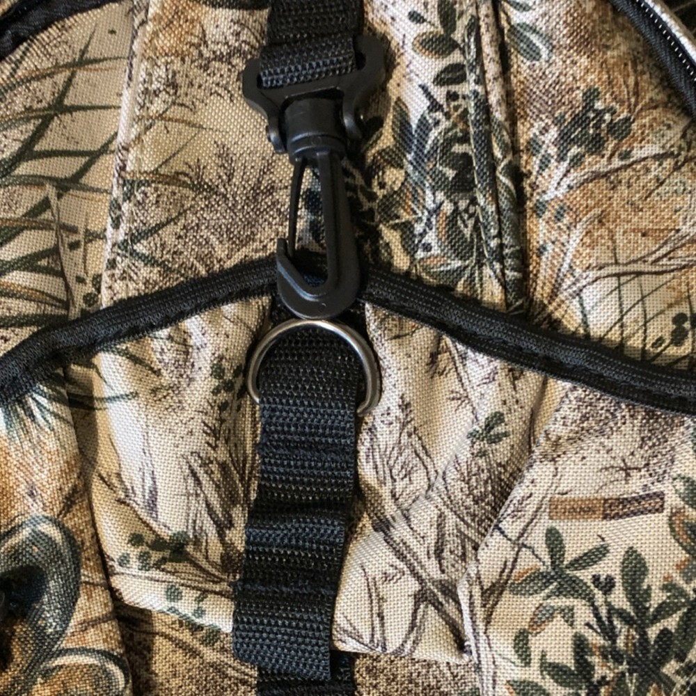 GameGuard Camo Hiking Backpack Zip Buckle Closure Adjustable Size External Pock…