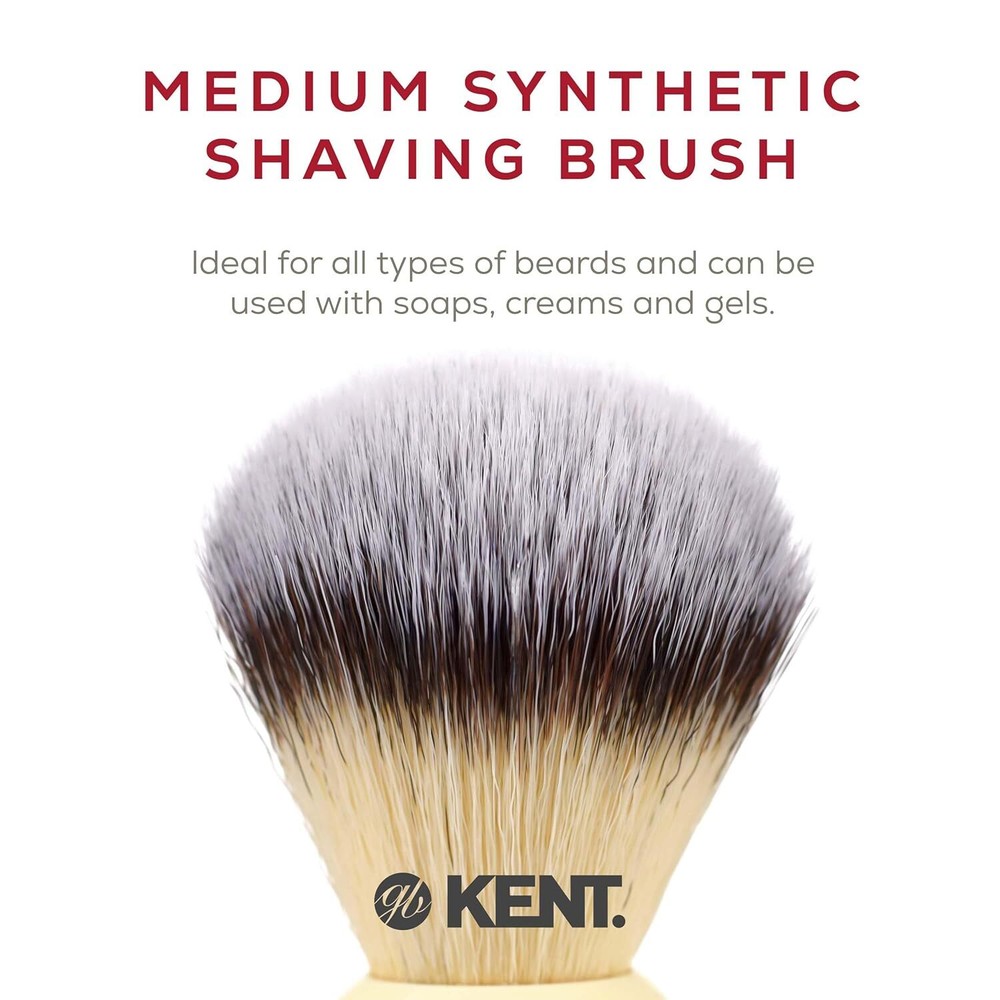 White Medium Travel Size Shaving Brush