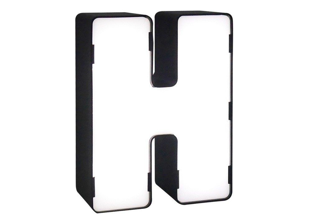 Letter H LED Light 4" Monogram Marquee Mini Tabletop Nightlight w/ 4-Hr Timer