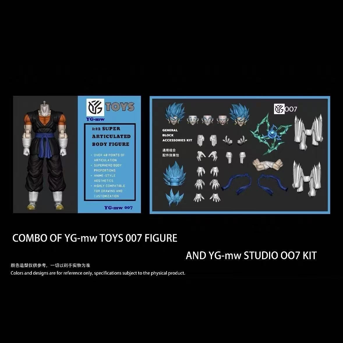 2025NEW YGmw Studio 1/12 Dragon Ball Vegito Action Figure YG-mw 007 In Stock