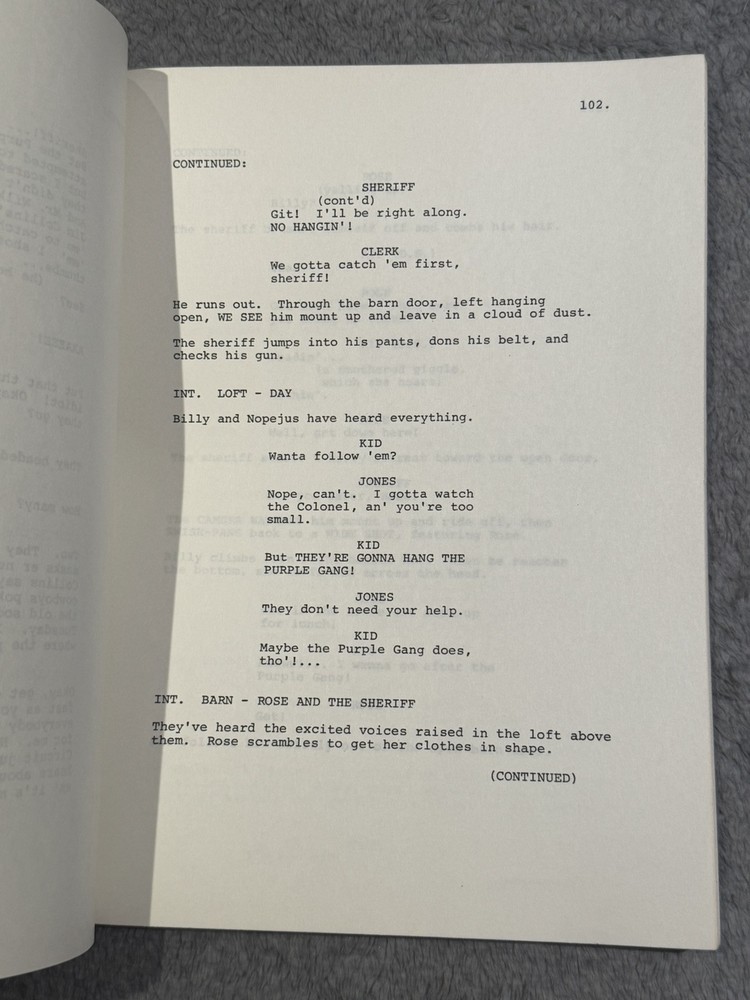 "COLONEL PACKY" by Larry Hankin SCRIPT SCREENPLAY