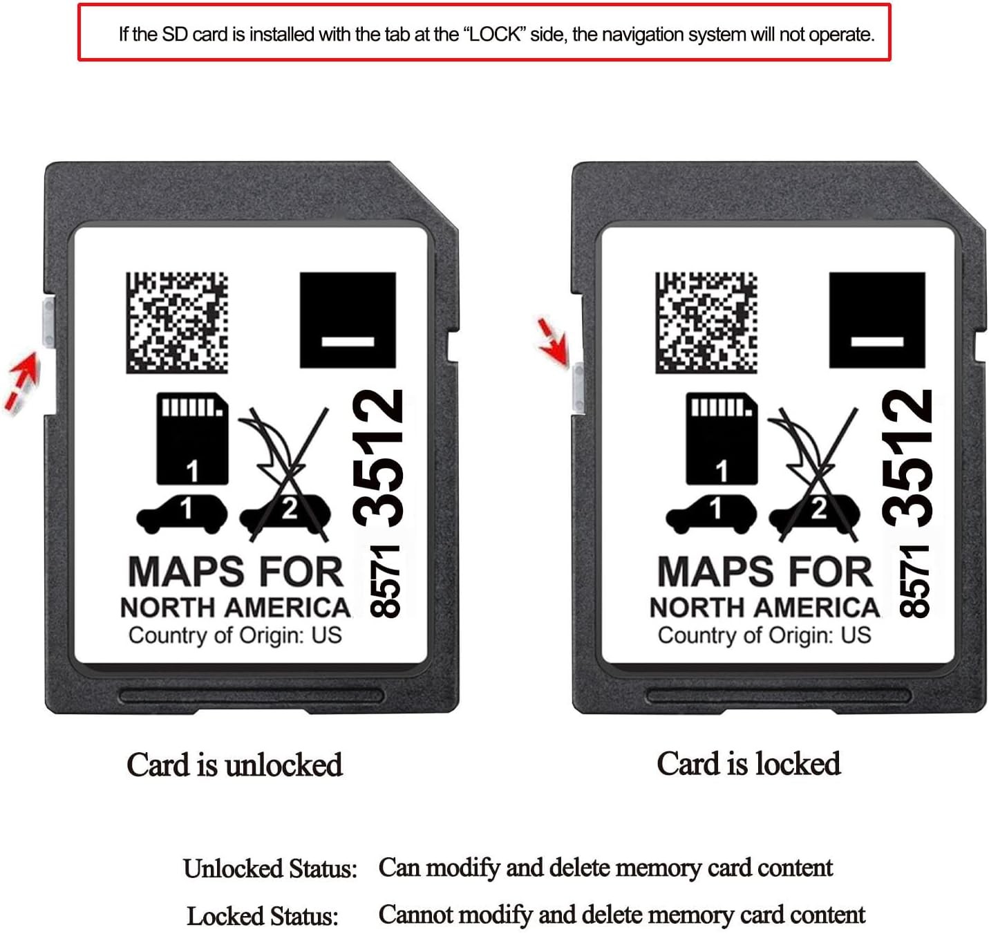 2024 Released GPS Navigation sd Card Fits Cadiliac Chevrolet Buick GMC,Map Updat