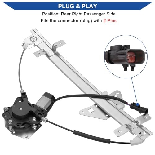 Power Window Regulator with Motor Compatible with Rear Right Passenger Side