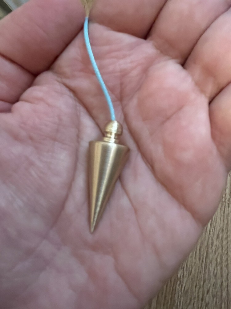 Chambered Pendulum Brass Dowsing Pendulum Handmade Healing Dowsing Gift for Him