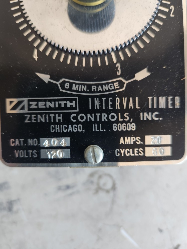*NOS* Zenith Controls 404 Interval Timer 6 Minute Range
