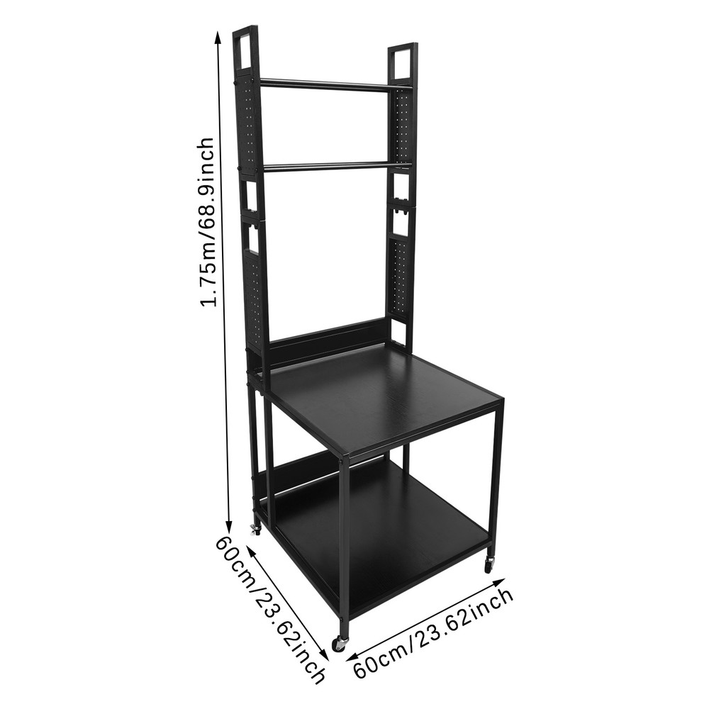 3D Printer Stand with Double Layer Filament Storage Rack Heavy Duty Mobile Table