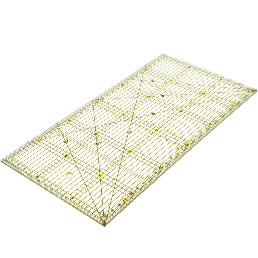 Patchwork Ruler for Quilting Projects with Non Slip Double Color Grid Lines