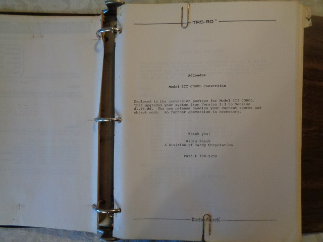 TRS - 80 Model I/III Cobol User's Guide