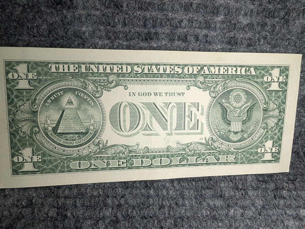 2017 $1 Federal Reserve Note Solid zero enders trailing zero US Bill H06740000B