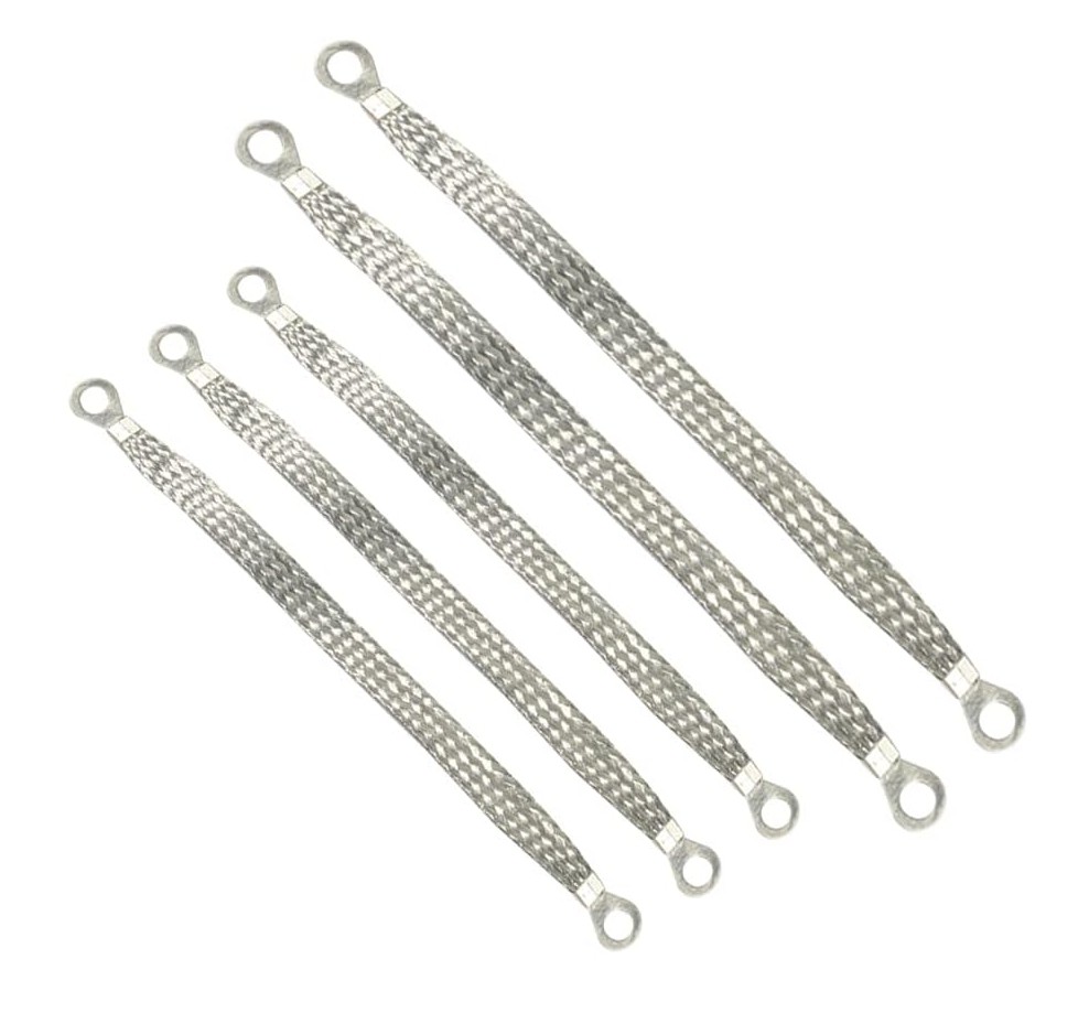 Car Truck Firewall Engine Body Engine Ground Strap Tinned Copper Cable Kit 5 Pcs