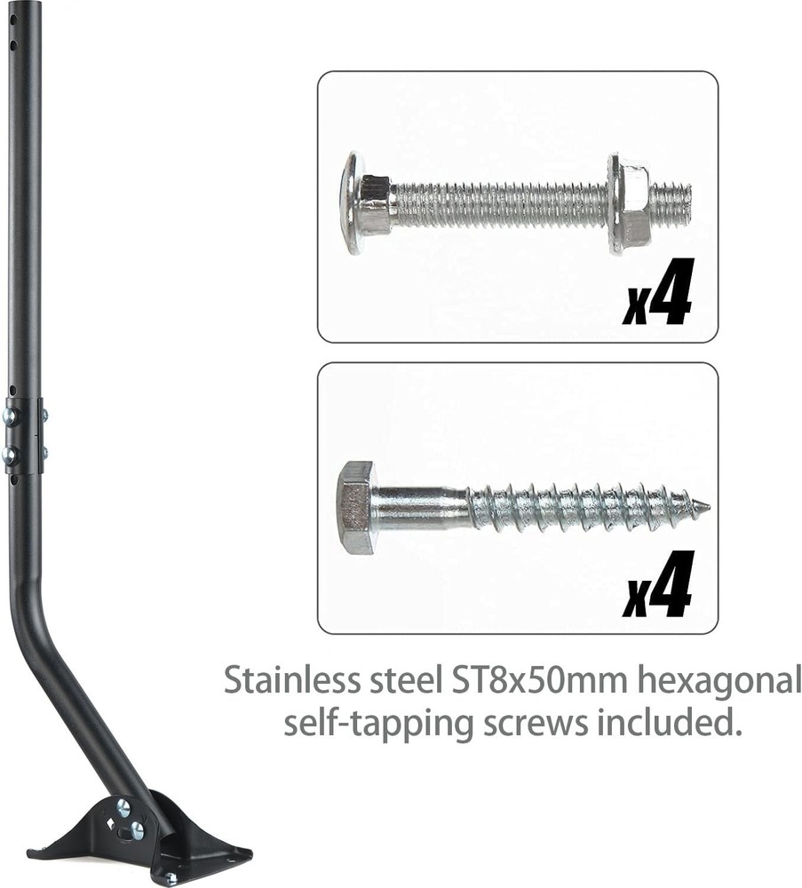 Weatherproof Antenna Mounting Pole - Adjustable J Pipe Mount