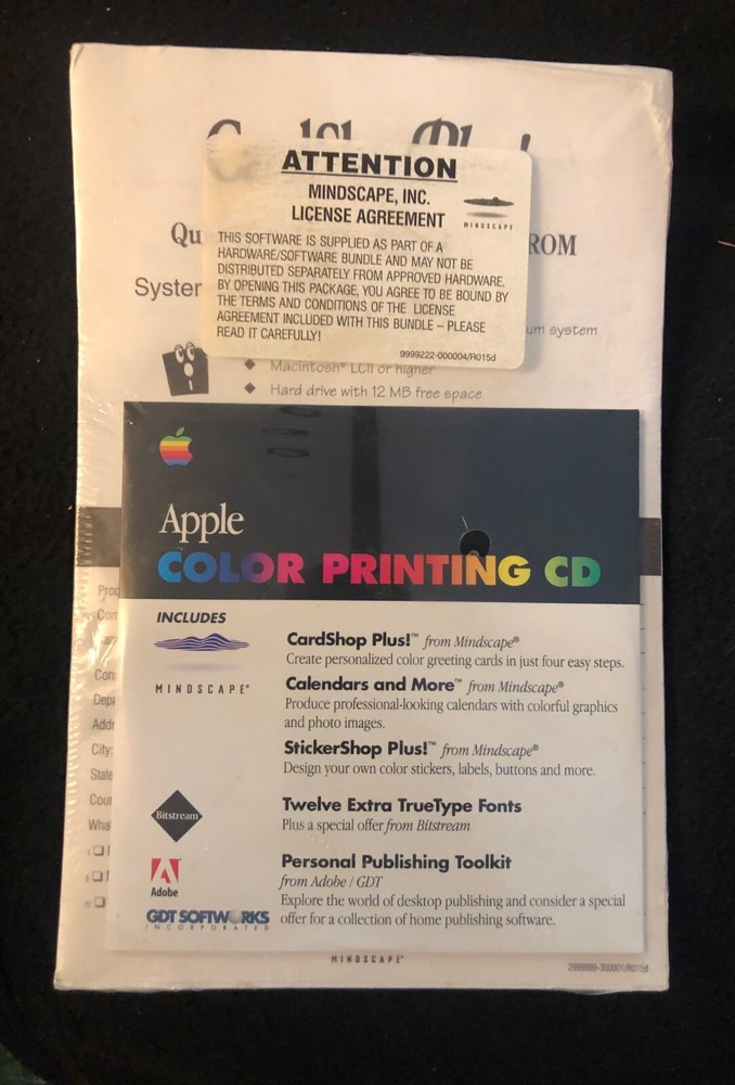 Apple Color Printing CD-ROM (1990's)