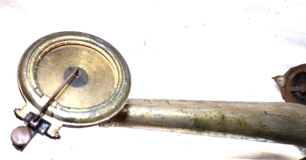 DISC PHONOGRAPH BACK BRACKET , TONE ARM AND REPRODUCER