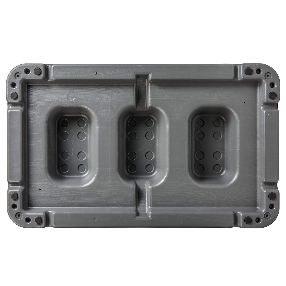 The Step (Made in USA) 4 Inch Stackable Aerobic Exercise Platform (Grey) with No