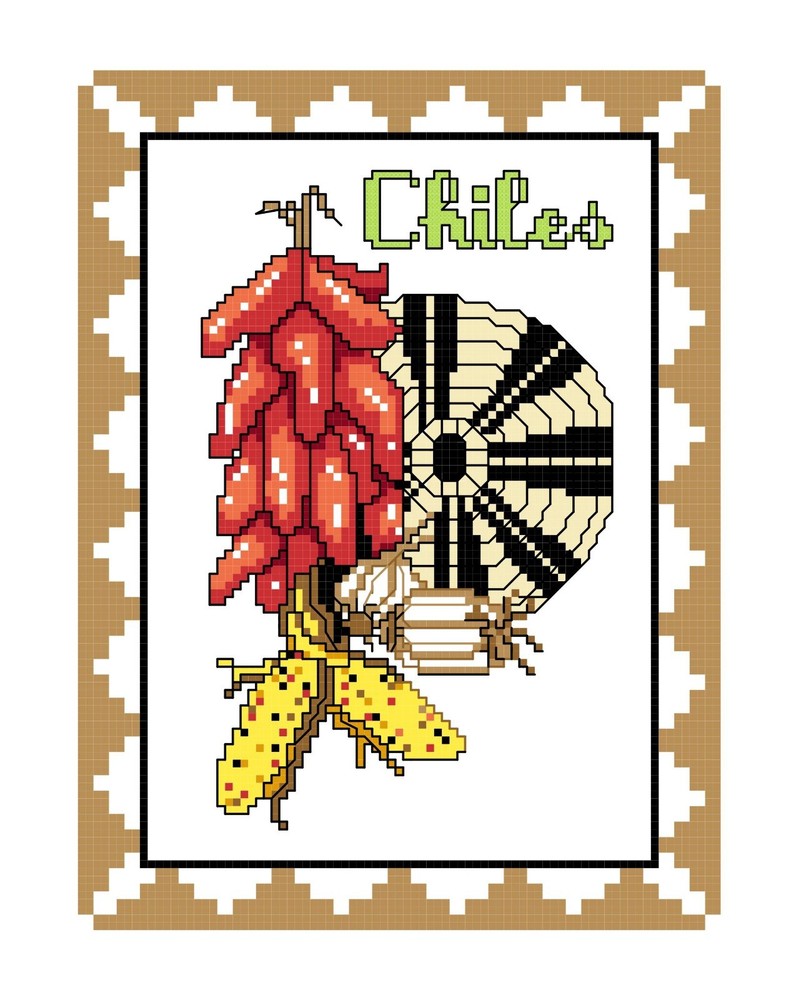 CHILES Southwest Design for Counted Cross Stitch PATTERN