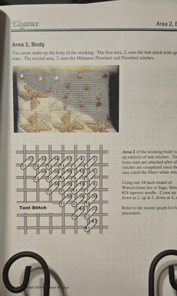 Needlepoint Miniature Stocking Elegance By Diane Clark