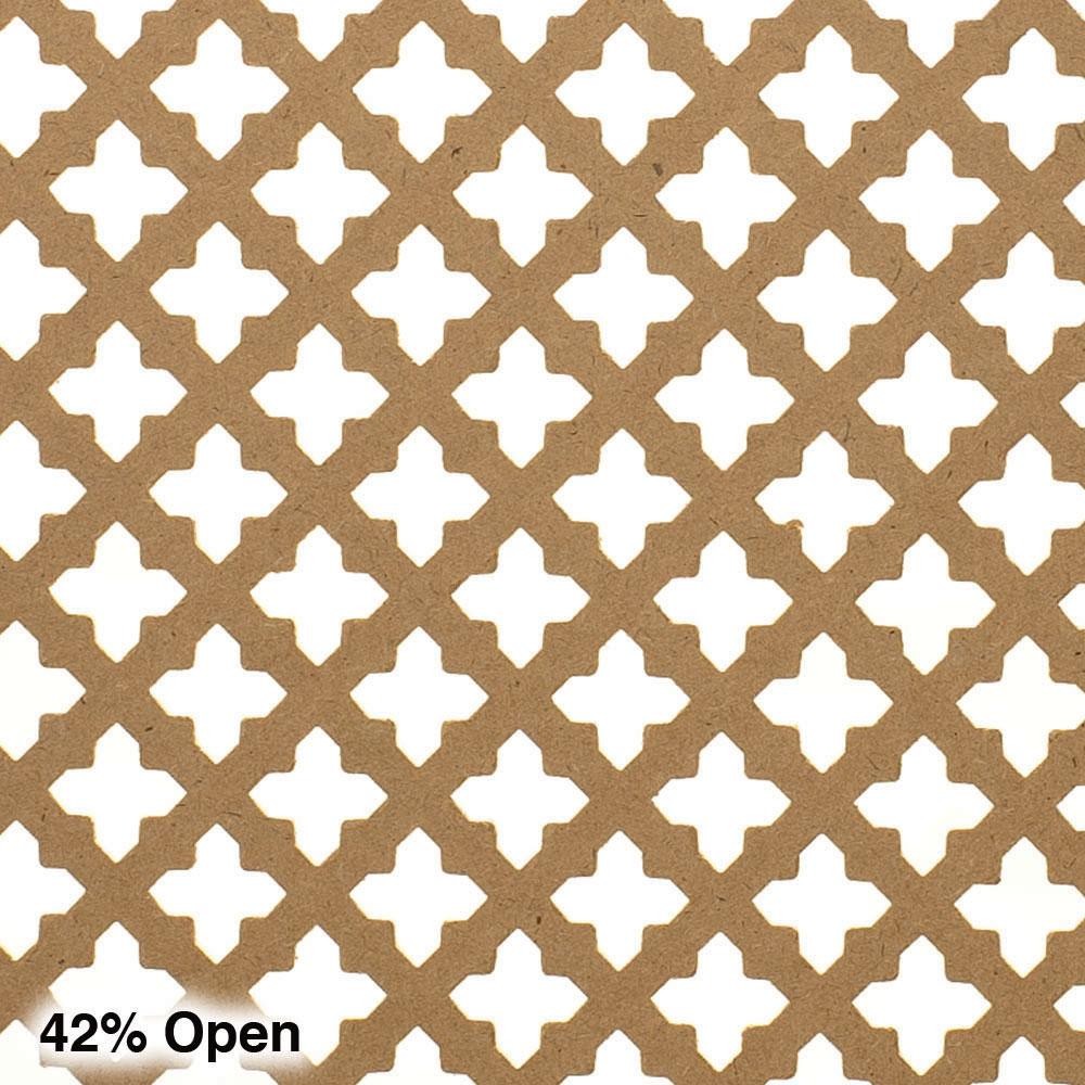 Outwater 6' x 2' Unfinished Decorative MDF Cabinet Panel Insert 42% Open