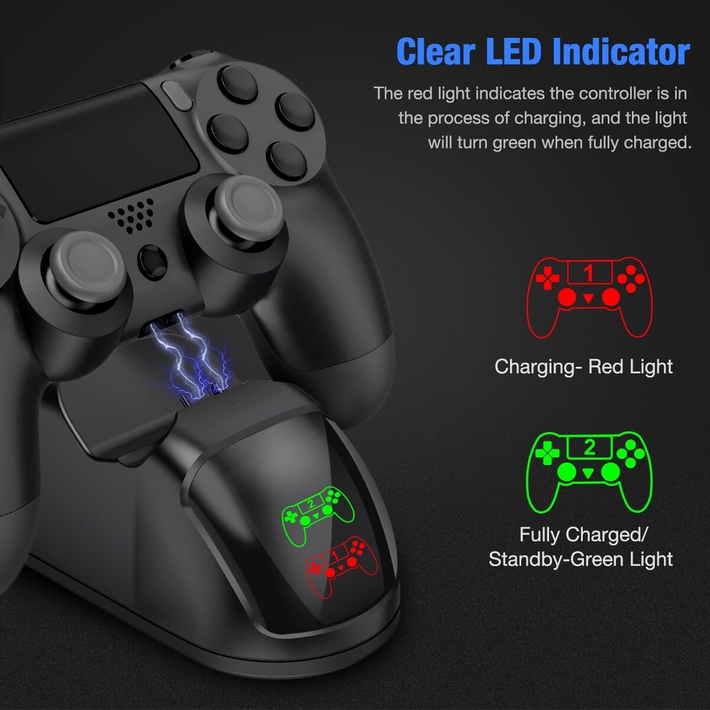 Wireless PS4 Controller USB Charger Charging Station For Dualshock Playstation 4