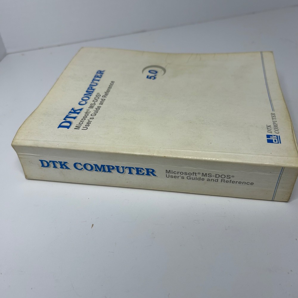 Vintage Microsoft MS-DOS Version 5.0 User’s Guide And Reference DTK Computer