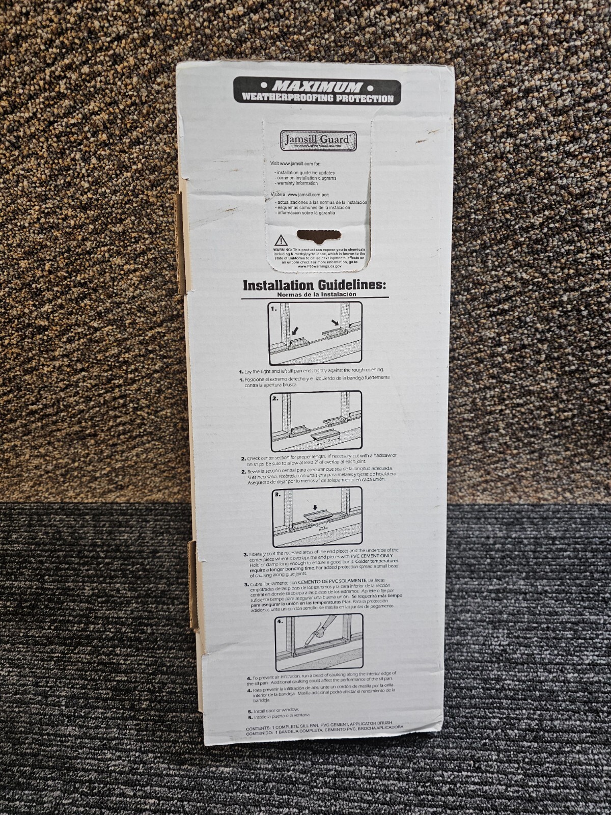 (QTY 2) Jamsill Guard Sill Pan Flashing 6 9/16 Up To 40" Plastic Step Flashing