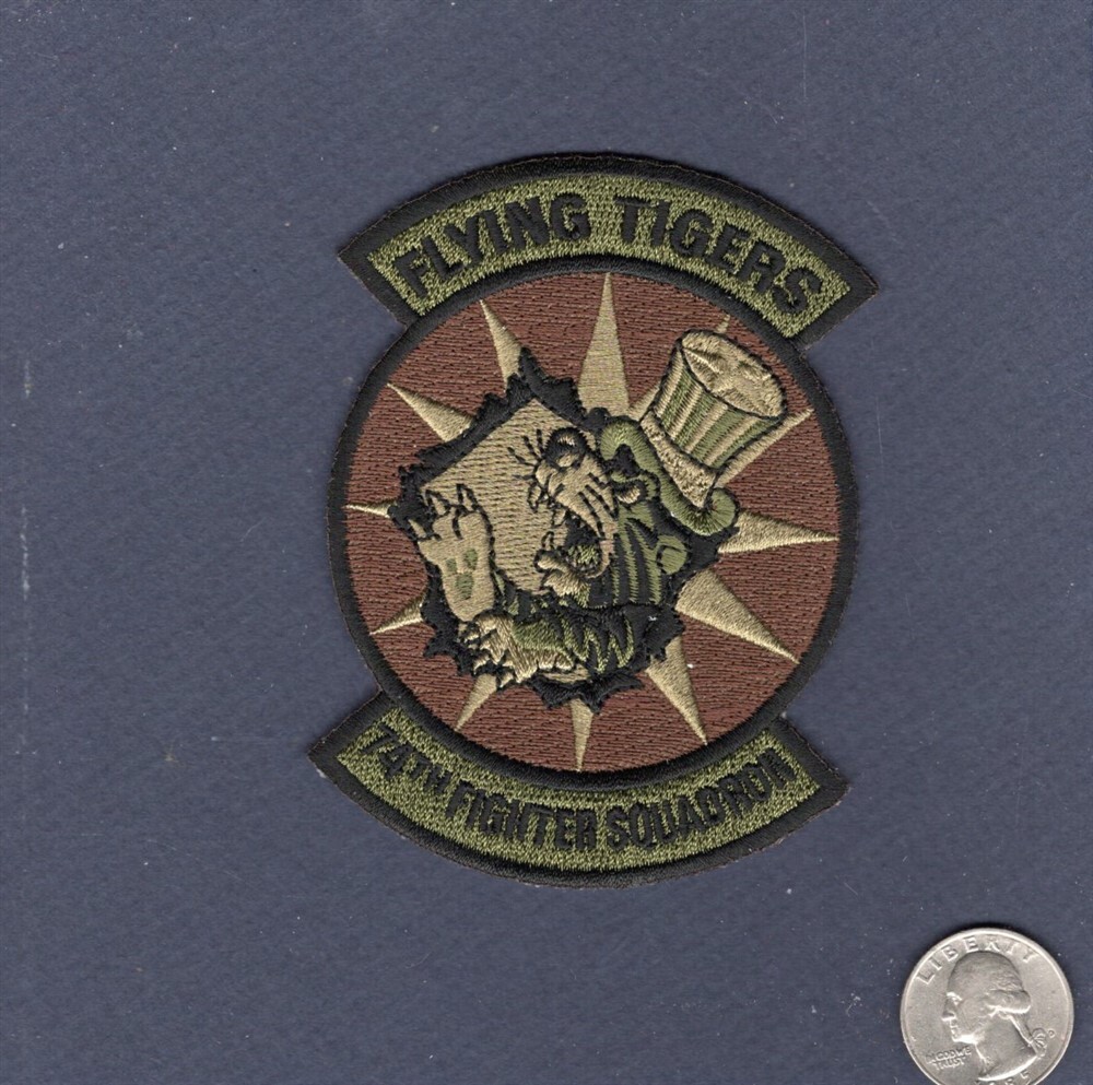 74th FS FLYING TIGERS USAF A-10 Thunderbolt 4" Subdued Squadron Patch