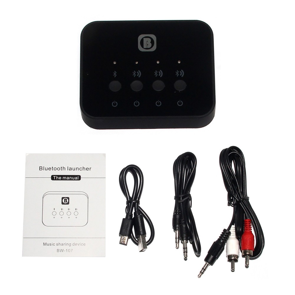 1 To 3 USB Bluetooth 4.0 Stereo Launcher Splitter Car Audio Adapter Transmitter