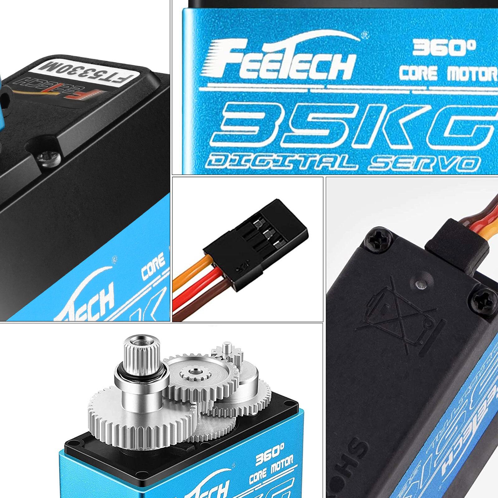 2PACK 35KG 180° Metal Gear Digital Servo HIGH TORQUE & SPEED RC Car Boot Servo