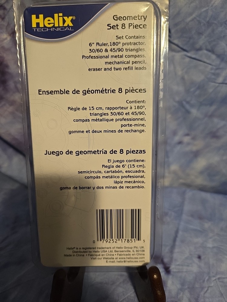 Helix Technical Geometry 8 Piece Set. Set #17851