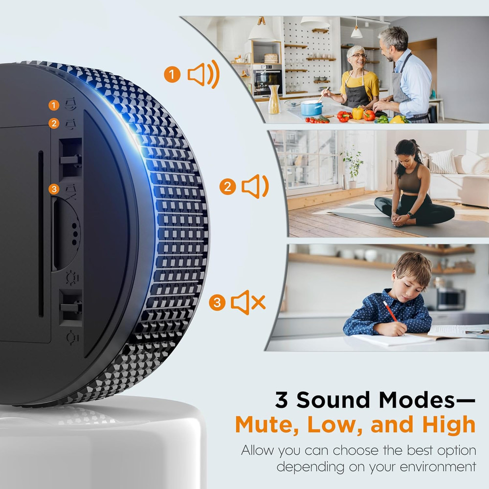 Upgrade Digital Kitchen Timer - Magnetic Countdown Countup Visual Pomodoro Timer