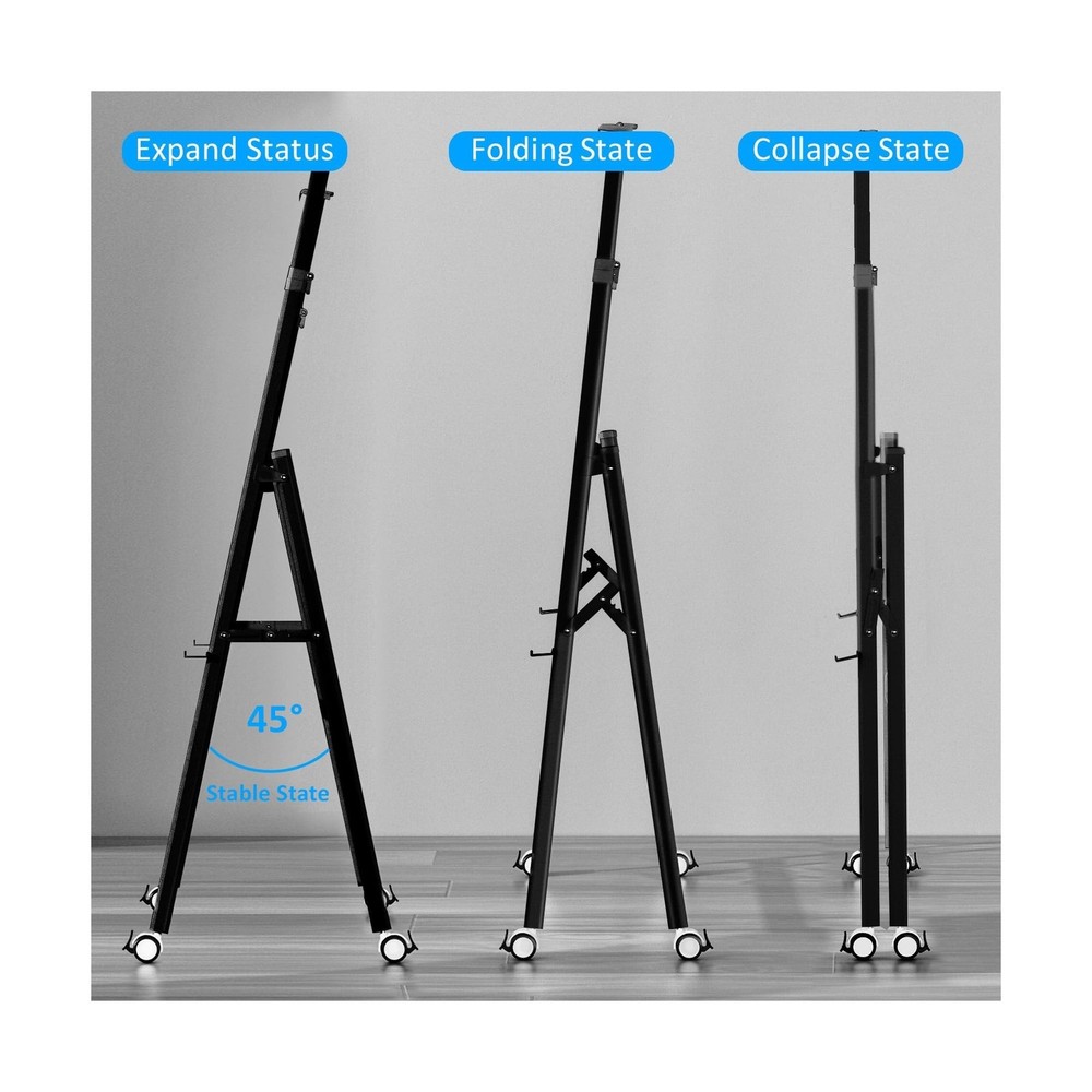 A-Frame Foldable Whiteboard Stand, Height and Width Adjustable, Mobile Stand ...