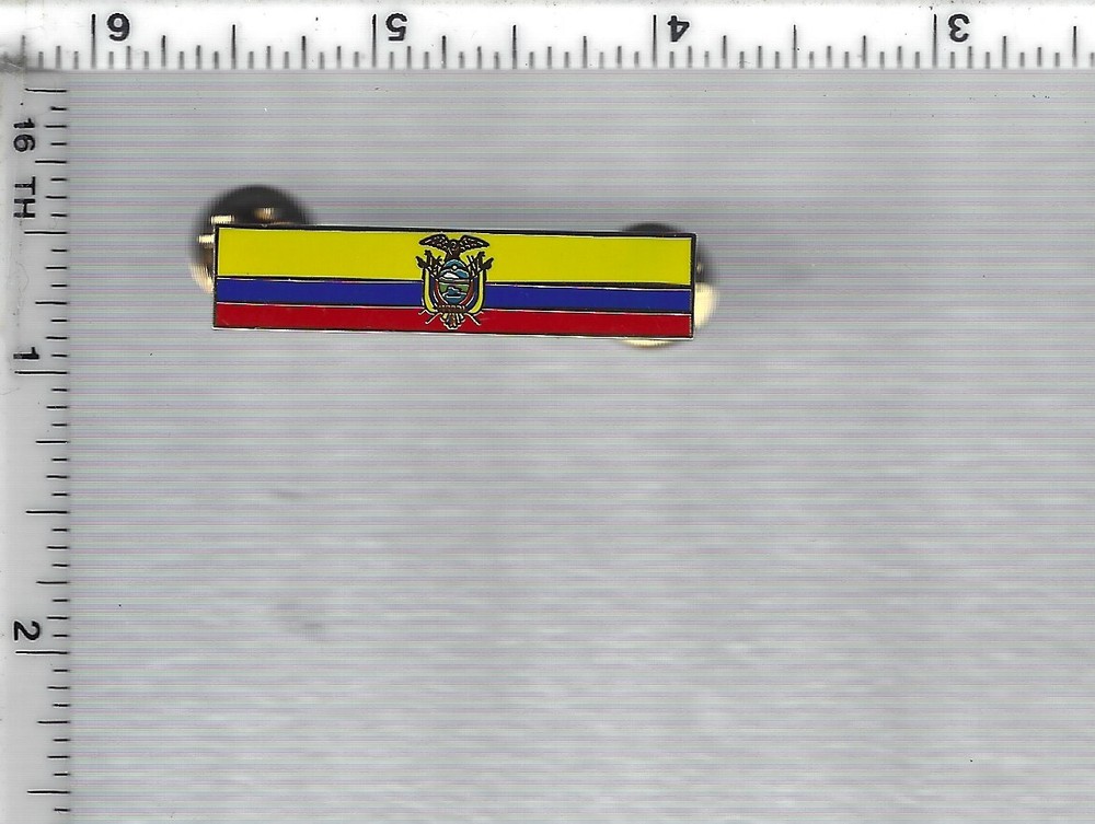 Fire Department - Ecuador Flag Citation Bar (screw back)
