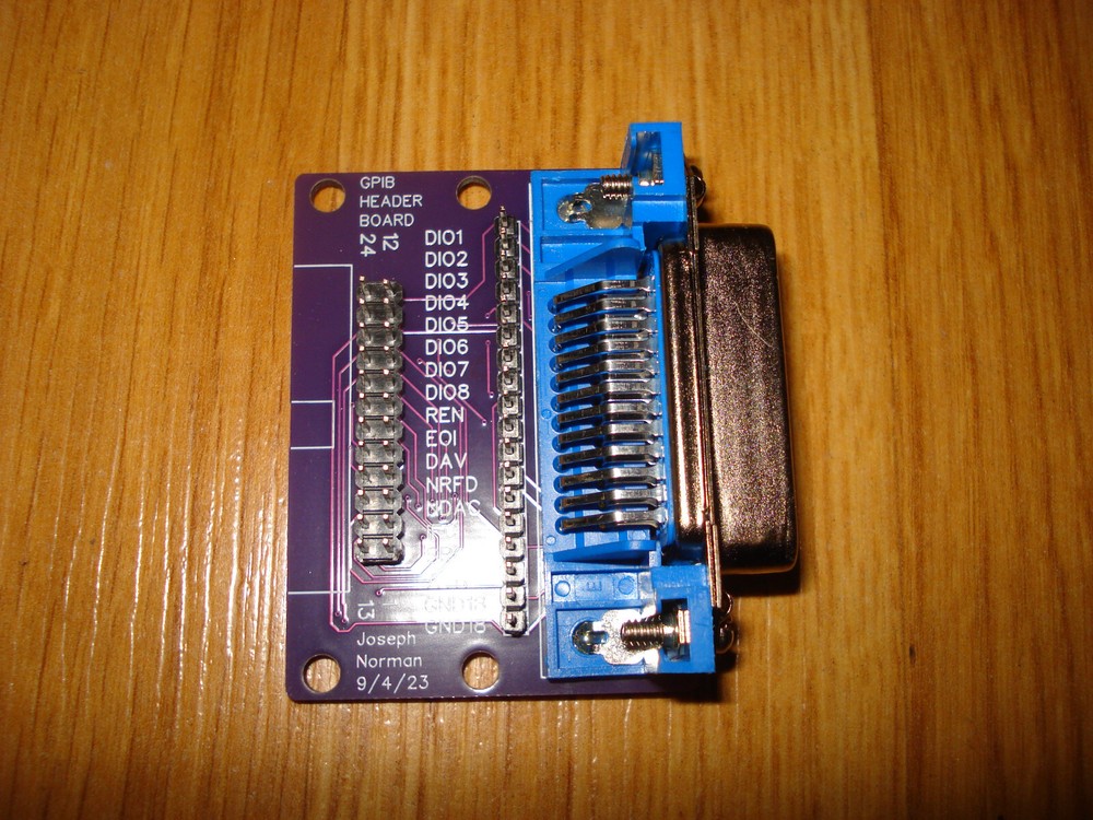IEEE 488 GPIB / Centronics 24 Female Breakout Board PCB / Adapter